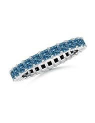Enhanced Blue Diamond Eternity Band
