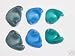 Colored a set of 6 OEM Jabra EarGels Jabra JX10 C120s C100 C150 Ear Boom Bud Aliph Jawbone 1 & 2 Jawbone2y