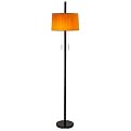 Bronze Dual Light II Floor Lamp with Marigold Shade