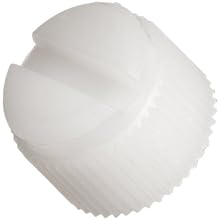 Nylon Thumb Nut, Off-White, Slotted, Meets UL 94V2, Inch, Class 2B #4-40 Threads, 0.317" OD, 0.295" Height (Pack of 100)