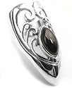 Sterling Silver Gothic Black Onyx Fingertip Armor Ring