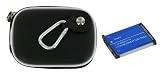 rooCASE 2n1 EVA Hard Shell (Black) Case with Memory Foam and NB-6L 1000MaH Li-Ion Battery for Canon PowerShot SD1200IS Digital Camera Dark Gray