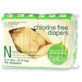 Seventh Generation, Chlorine Free, Hypo-Allergenic Disposable Baby Diapers - Newborn 46 Diapers