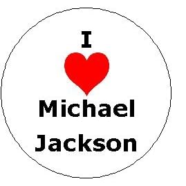 I Love Michael Jackson Pinback Button ~ Heart