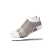 DeFeet Levitator Lite Lo Grey/White Cycling/Running Socks - LLLGRW