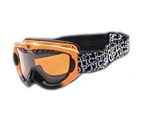 Spy Alloy Motorcycle Goggles Neon Orange Black Fade Frame w/Clear AF Lens w/Post