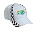 English Bulldogs Leave Paw Prints on your Heart Adult White Racing Checker Hat / Cap