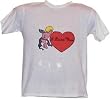 I LOVE YOU - Cupid Heart - White T-shirt