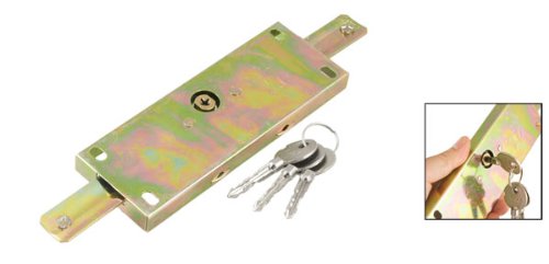 Amico Gold Tone Cross Keyway Cylinder Head Roller Shutter Door Lock w 3 Keys