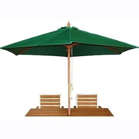 Garden / Patio Green Round - 3m Pulley Parasol / Sun Visor Umbrella - stylish and durable furniture for your garden