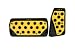 El-Glow Yellow With Black Outer Rim 2pc Automatic Transmission Racing Pedals