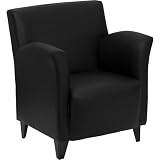 Flash Furniture HERCULES Roman Series Black Leather Reception Chair