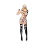 Jail Girl Sexy Adult Womens Naughty Skimpy Female Inmate Prisoner Outfit Roleplay Costume Lingerie Set Leg Avenue