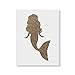 Mermaid Stencil Template - Reusable Stencil with Multiple Sizes Available