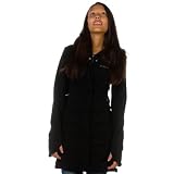 Bench Damen Fleecematel Gebondet HOOD, black-charcoal, M_BK001-GY002