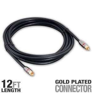 Ultra U12-40621 - Subwoofer cable - RCA (M) - RCA (M) - 12 ft - black