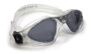 Aqua Sphere Kayenne Goggle With Smoke Lens, Clear/Silver, Regular