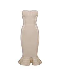 Sexy Strapless Cocktail Nylon/Rayon/Spandex Spring Summer  Dress