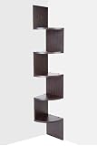 Saganizer corner shelf brown corner shelf unit 5 Tier corner shelves