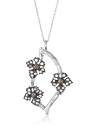 Sethi Couture "Enchanted Garden" Champagne Diamond White Gold Pendant Necklace