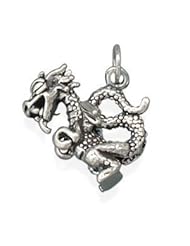 Small Dragon Charm Sterling Silver, Made in the USA