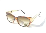 Small GOLD & Tortoise Brown Sophisti-CAT Eye Square Wayfarer ROCKABILLY Vintage Retro Sunglasses / Womens