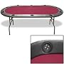 Trademark Poker Full Size Texas Hold'em 83 x 44-Inch Poker Table (Burgundy Felt)
