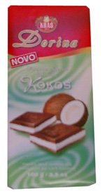 Filled Milk Chocolate with Coconut 100g by parthenonfoods.com