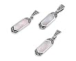 Sterling Silver Marcasite Pendant and Earrings Set - Dangling with Hexagon Cut Mother of Pearl