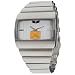 Vestal BEVEL Men's Watch in Silver, Silver and Silver with Orange Eye