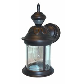 Heath/Zenith SL-4168-AZ-A 150-Degree Motion-Activated Bridgeport Style Decorative Lantern, Antique Bronze