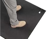 Pro-Tech Conductive Floor Mat, Ortho, 22' X 2', Ergo., Black