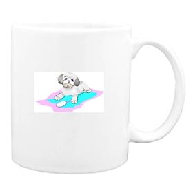 Mug with blanket, shit-zu, dog, mirror by Blankets & Throws