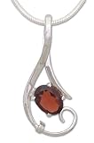Garnet necklace, 'Fire of Romance' 18 L