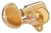 Grover 10218G Rotomatic 18 to 1 Ratio Guitar Tuners (Gold) (Set of 6/3 by 3)