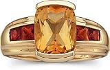 Oval-Cut Madeira Citrine Gemstone Ring