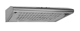 PKM UBH1001 Unterbau Dunstabzugshaube / 60 cm / 180 m3/h / 2 Stufen / Stahlblechschwarz mit Glaswrasenschirm / schwarz