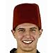 jAc Red Velour Fez with Red Tassle Hat