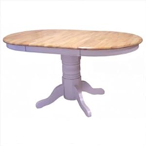 Farmhouse Dining Table in White Natural by 