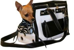 Pet Flys Dog Carrier - City Girl (White/Zebra)