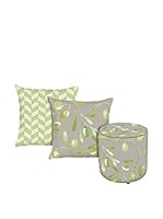 Apolena Coordinato Living (Gris/Verde/Blanco)