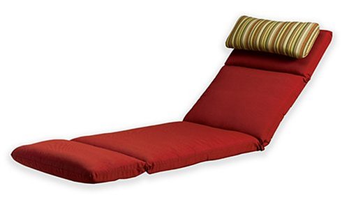 Strathwood Chaise Cushion, Garnet with Woodland Headrest