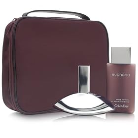Euphoria by Calvin Klein for Women 3 Piece Set Includes: 1.7 oz Eau de Parfum Spray + 3.4oz Sensual Body Lotion + Cosmetic Case
