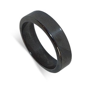 6 MM Hematite Band Gemstone Ring