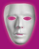 White Blank Male Mask for Halloween Costume