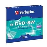 Verbatim DVD-RW Rohlinge, 4x, 4.7GB, kratzfest