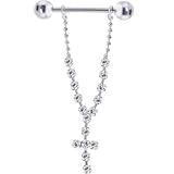 Crystalline Gem ETERNAL CROSS Dangle Nipple Shield