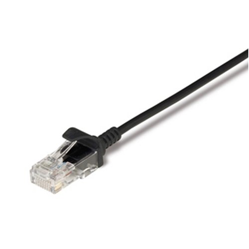 協和電線産業 UTP CAT6スリムLANケーブル コネクター付 黒 より線導体 4P 2m HLC-SMG-2MP-BK