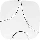 Corelle Square 8-3/4-Inch Luncheon Plate, Simple Lines
