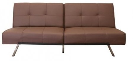 PAB-161N3S-Brown PU-A2 Ewing Series Modern Futon 